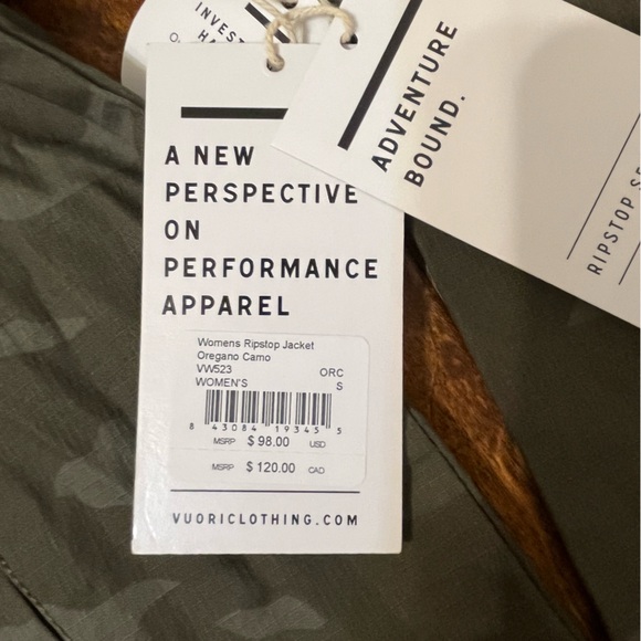 NWT Vuori Ripstop Jacket in Oregano Camo Size Small - Picture 5 of 7